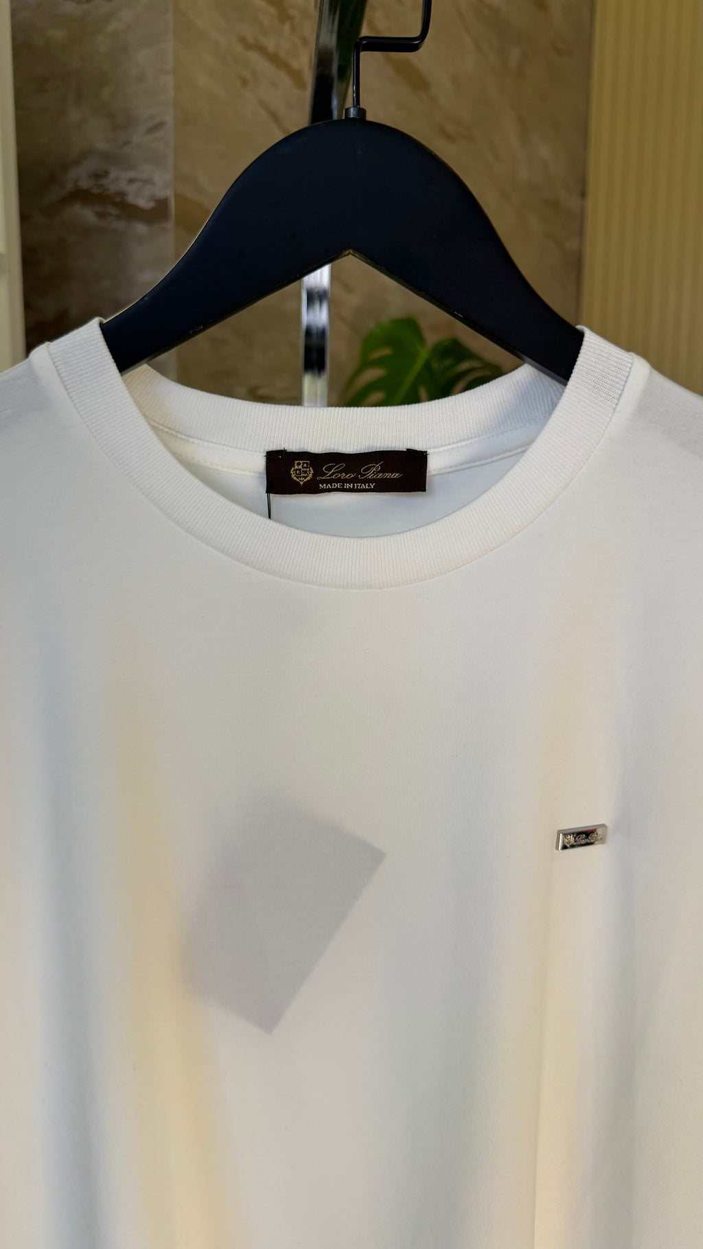 Loro Piana Triko T-Shirt - Beyaz