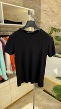 Fitilli Siyah T-Shirt